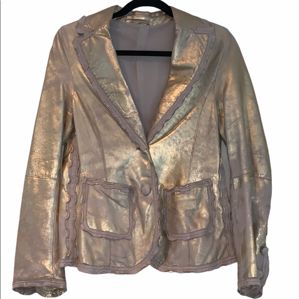 Vintage Gimo’s golden LeatherJacket in size M